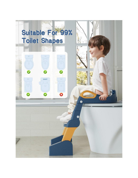Asiento de Entrenamiento para Baño ROUTTOON Azul 2 en 1 Asiento de Entrenamiento para Baño ROUTTOON Azul 2 en 1