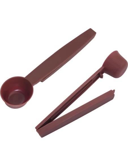 4 Cucharas de Plástico 2 en 1 con Clip de Sellado 10g 4 Cucharas de Plástico 2 en 1 con Clip de Sellado 10g
