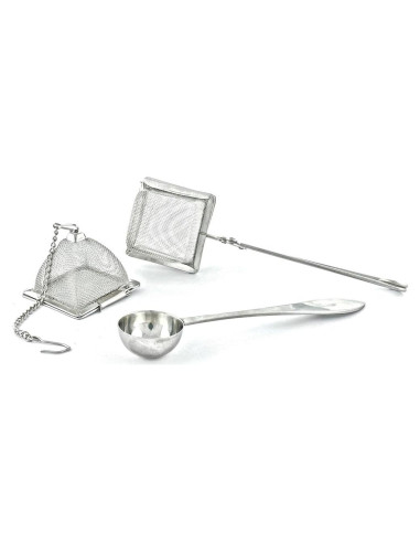 Set de Infusores de Té y Cucharita VAHDAM - Acero Inoxidable