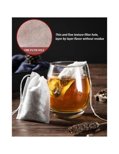 200 Bolsas de Té Desechables Lannso con Cucharita Gratis 200 Bolsas de Té Desechables Lannso con Cucharita Gratis
