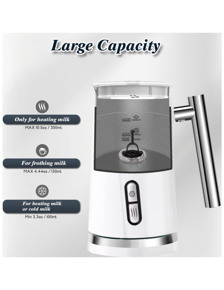 Espumador y Vaporizador de Leche Seydere 300ml 3 en 1 Blanco Espumador y Vaporizador de Leche Seydere 300ml 3 en 1 Blanco
