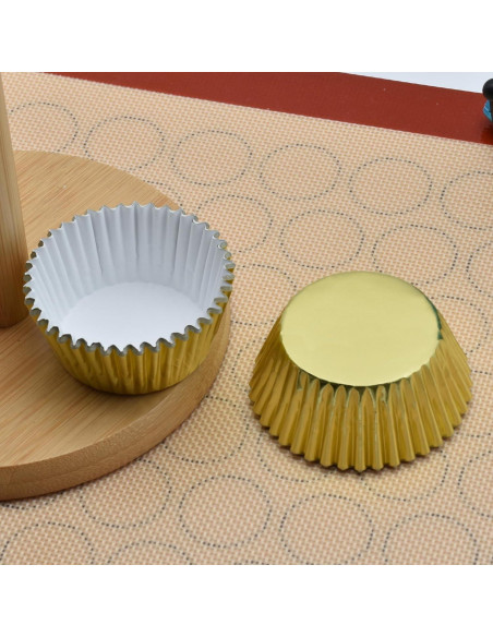 200 Moldes para Cupcake Dorados MODENGKONGJIAN 50mm Desechables 200 Moldes para Cupcake Dorados MODENGKONGJIAN 50mm Desechables