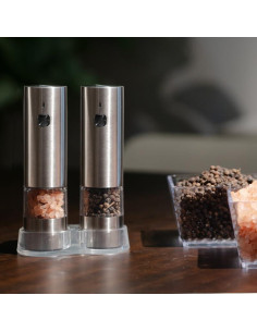 Juego de Molinillos Eléctricos de Sal y Pimienta JINGASA 2 Pzs 2
