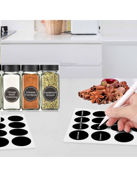 Juego de 6 Tarros de Especias de Vidrio 120 ml con Tapas Herméticas Juego de 6 Tarros de Especias de Vidrio 120 ml con Tapas Herméticas