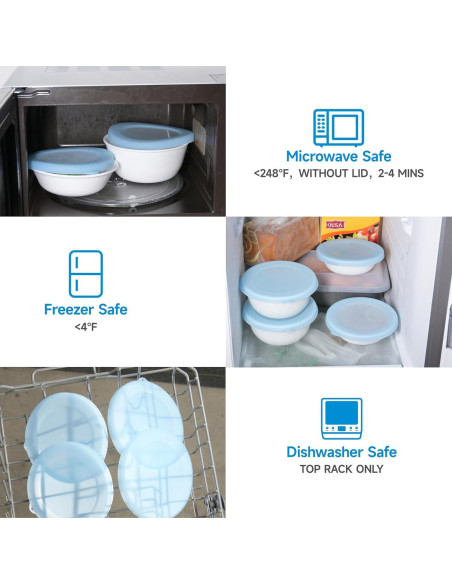 Paquete de 4 tapas de silicona Purekra para tazones 18 oz Paquete de 4 tapas de silicona Purekra para tazones 18 oz