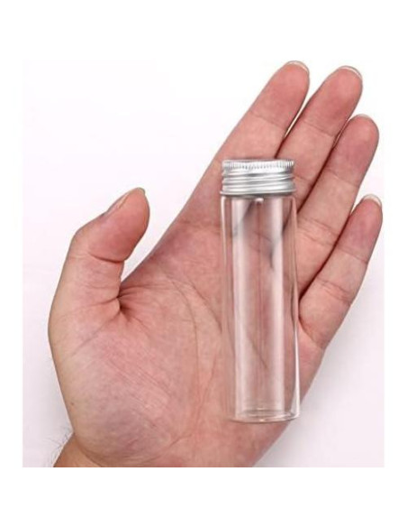 12 Tarros de Especias de Vidrio TOBWOLF 50ml con Tapa de Aluminio 12 Tarros de Especias de Vidrio TOBWOLF 50ml con Tapa de Aluminio