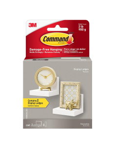 Estantes de Exhibición Command Cuarzo 10.16 cm - 2 Unidades