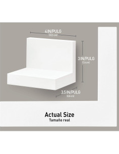 Estantes de Exhibición Command Cuarzo 10.16 cm - 2 Unidades 2