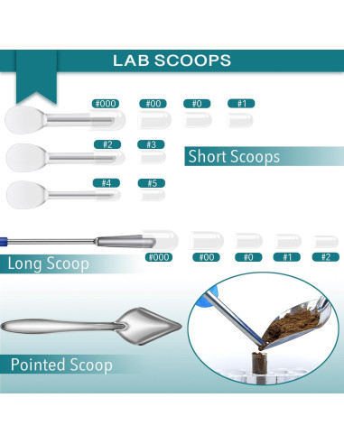 Kit de herramientas de laboratorio 16 piezas LELELUK - Acero inoxidable y aluminio