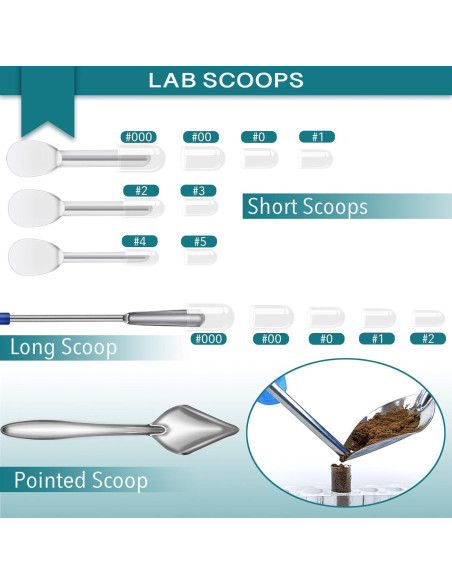 Kit de herramientas de laboratorio 16 piezas LELELUK - Acero inoxidable y aluminio Kit de herramientas de laboratorio 16 piezas LELELUK - Acero inoxidable y aluminio