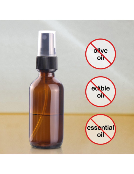 Botellas de Spray de Vidrio Mini Wedama 2 oz Ámbar - Paquete de 4 Botellas de Spray de Vidrio Mini Wedama 2 oz Ámbar - Paquete de 4