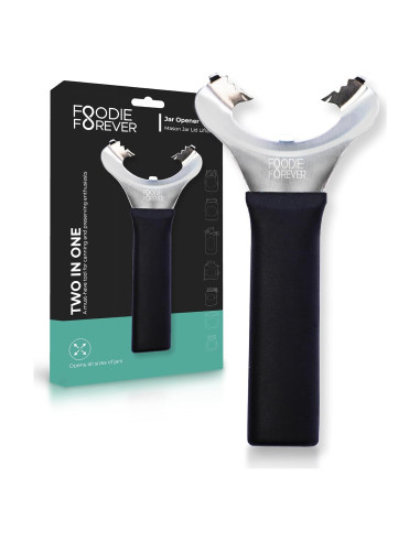 Abridor de Tarros 2 en 1 FoodieForever - Acero Inoxidable