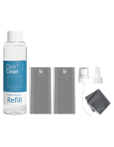Kit Limpiador de Pantalla Click Clean - 2 Spray 4 oz + Paño Microfibra