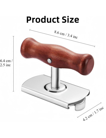 Abrebotellas Ajustable Genérico Acero Inoxidable Madera 15cm Abrebotellas Ajustable Genérico Acero Inoxidable Madera 15cm