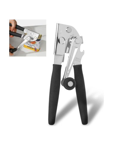 Abrelatas Manual LEXICHER Grande con Imán y Manivela Plegable