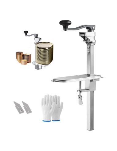 Abrelatas Manual Comercial Acero Inoxidable 24.6" para Latas Grandes