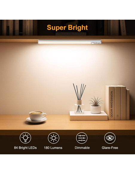Luz Bajo Gabinete Gritin Recargable 26cm 84 LED Sensor Movimiento Luz Bajo Gabinete Gritin Recargable 26cm 84 LED Sensor Movimiento