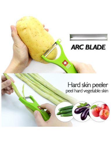 Pelador Suizo Imaboie Set de 3 - Verde, Naranja, Rojo