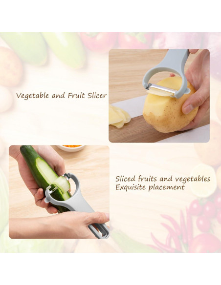 Set de 3 Peladores de Verduras XGIZMOO - Acero Inoxidable Set de 3 Peladores de Verduras XGIZMOO - Acero Inoxidable