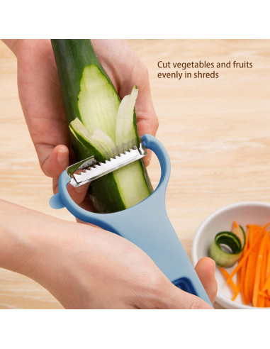Set de 3 Peladores de Verduras XGIZMOO - Acero Inoxidable