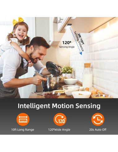 Luces Bajo Gabinete Olalits 19.8 cm con Sensor de Movimiento