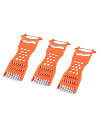 Pelador Multifuncional uxcell 3 Pcs Raspador de Metal Naranja