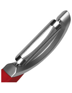 Pelador Giratorio Serrado Microplane Profesional 19cm Rojo 2