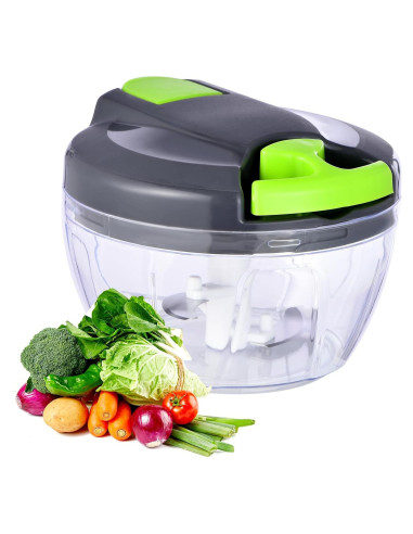 Picador de Verduras Manual Ziweaye 500ml Verde Claro