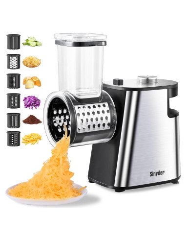 Rallador de Queso Eléctrico Sinyder 400W con 6 Cuchillas