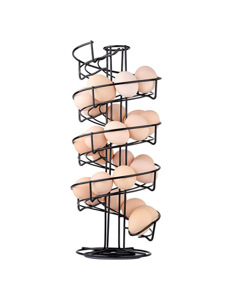 Soporte para Huevos Espiral de Metal Toplife Negro 40.9 cm Soporte para Huevos Espiral de Metal Toplife Negro 40.9 cm