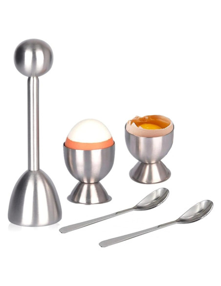 Juego de Cortador de Huevos Hocai 5 Piezas Acero Inoxidable Juego de Cortador de Huevos Hocai 5 Piezas Acero Inoxidable