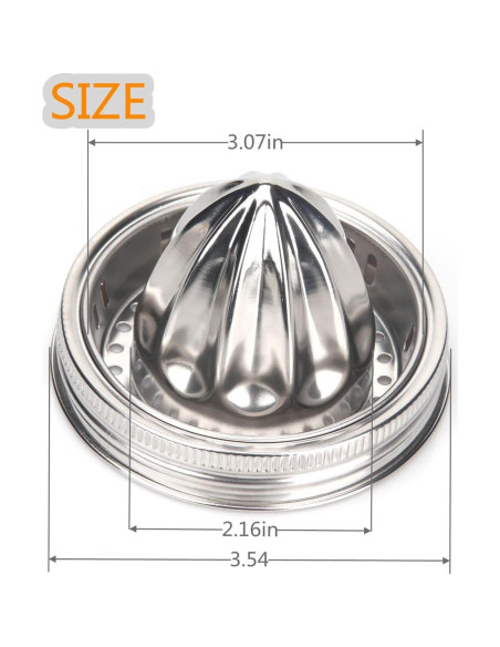 Tapa exprimidor de cítricos acero inoxidable ziHenryDa 2 piezas Tapa exprimidor de cítricos acero inoxidable ziHenryDa 2 piezas