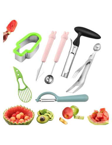 Set de Cortadores de Frutas CukAid - 6 Herramientas Inoxidable