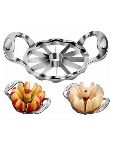 Cortador y Descorazonador de Manzanas Yhtawoo Acero Inoxidable 12 Rebanadas