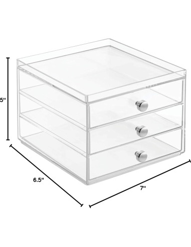 Organizador de Plástico InterDesign 3 Cajones 16.5x17.8x12.7cm