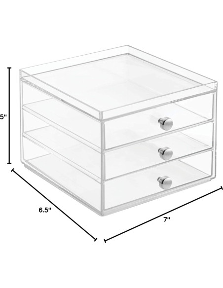 Organizador de Plástico InterDesign 3 Cajones 16.5x17.8x12.7cm Organizador de Plástico InterDesign 3 Cajones 16.5x17.8x12.7cm