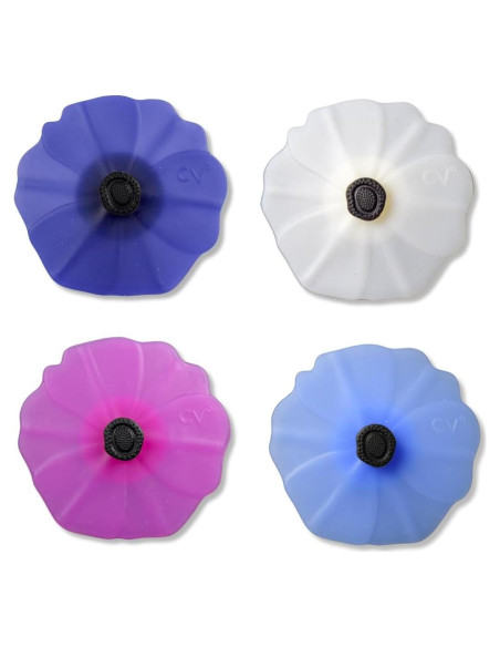Tapones de Vino de Silicona Charles Viancin Poppy - 4 Piezas Tapones de Vino de Silicona Charles Viancin Poppy - 4 Piezas