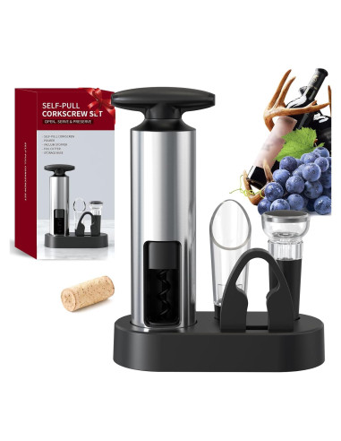 Set de Abrebotellas de Vino 4 en 1 CIRCLE JOY con Sacacorchos