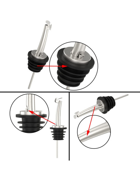 Vertedores de Aceite y Licor Axe Sickle - Acero Inoxidable - 2 Pcs Vertedores de Aceite y Licor Axe Sickle - Acero Inoxidable - 2 Pcs