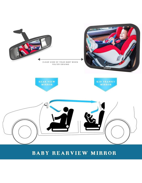 Espejos para Bebés Funbliss - Paquete de 2, Vista Amplia, Ajuste Universal Espejos para Bebés Funbliss - Paquete de 2, Vista Amplia, Ajuste Universal