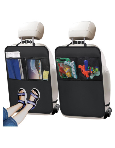 Protector de Asiento Trasero Zecirl Kick Mat Negro 2 Pack