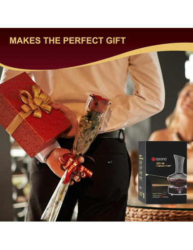 Decantador de Vino Eléctrico Casara 850ml con Base Automática