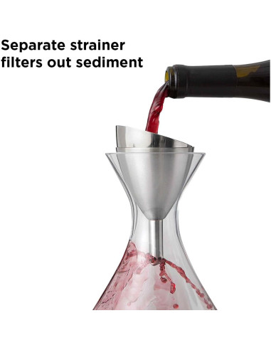 Embudo Aerador de Vino Rabbit con Filtro de Sedimentos 236ml