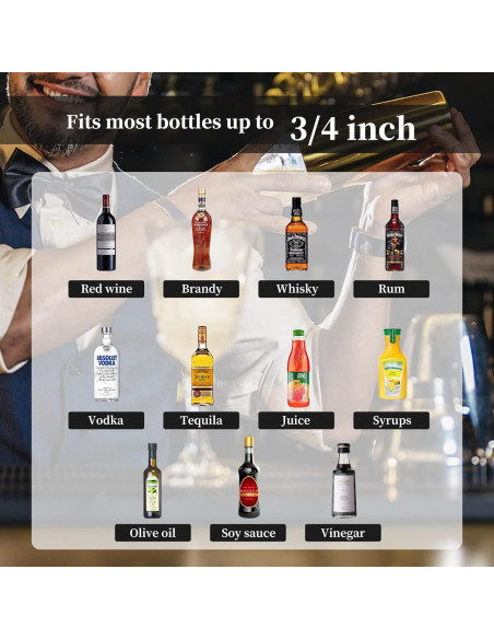 Paquete de 48 vertedores de licor Femilkt de acero inoxidable Paquete de 48 vertedores de licor Femilkt de acero inoxidable