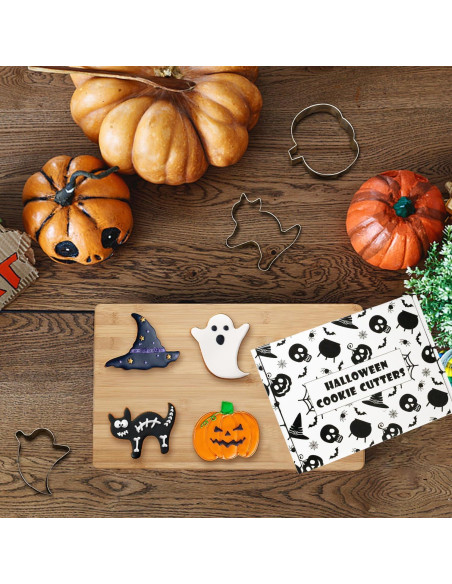 Juego de Cortadores de Galletas Halloween Eyglajdd 7 Piezas Acero Inoxidable Juego de Cortadores de Galletas Halloween Eyglajdd 7 Piezas Acero Inoxidable
