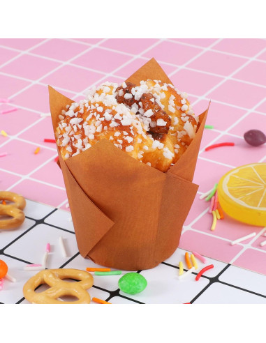 Moldes para Cupcakes Tulipán Caperci 120 Cuentas - Papel Grado Alimentario