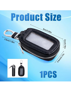 Funda Universal de Llave de Coche de Cuero PU Negra 2