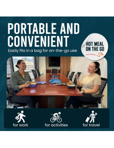 Hot Bento Caja de Almuerzo Autocalentable 2L Negra 2