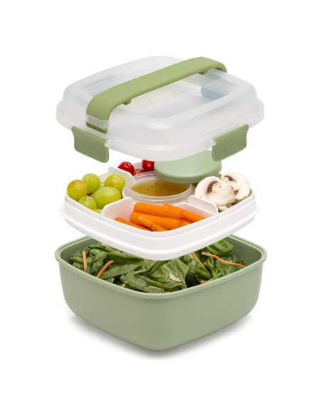 Contenedor apilable Goodful 1.59L a prueba de fugas salvia Contenedor apilable Goodful 1.59L a prueba de fugas salvia