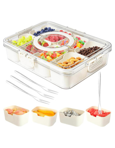 Caja de Snacks Portátil Dunruz - 8 Compartimentos 4.5L